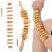 Wooden massage roller lymphatic drainage massage devices wooden back massage roller 12 rolls and 360 smooth bent muscle roller for body shape relieving muscle pain