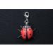 Handmade Ladybug Beetle Charm Zipper Pull | Red Rubber Fashion Jewelry | Silver-Plated Chain Pendant & Bracelet Trailer - Buy Online on GoSupps.com