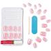 KISS Gel Fantasy Press-On Nails Glittery Pink Short Length Oval Shape 24 count - Buy Online on GoSupps.com