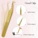 Allove Eyelash Extension Tweezers - High-Precision 90-Degree Diamond Handle Fiber Pincers for Volume Extensions - Buy Online on GoSupps.com