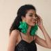 Feylie Handmade Flower Fringe Earrings - Exaggerated Spring Jewelry Gift | Long Green Holiday Earrings - Buy Online on GoSupps.com