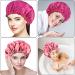 Fuyamp 2 Packs Satin Sleep Cap Adjustable Silky Sleep Bonnet for Women Long Curly Hair Double-Sided Waterproof Satin Hair Cap Extra Large Sleep Satin Bonnet for Women Girls Sleeping Pink+Rose Red - Buy Online on GoSupps.com