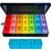 Zvzm tablet box 7 days in the morning in the evening pillender 7 days tablet box 7 days 3 large compartments medication box 7 days 3 subjects tablets organizer for children older and arthritic hands.Black-01