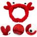 XNHIU Cute Crab Plush Headband Face Wash Headband Animal Makeup Headbands Christmas Hair Accessories for Halloween Christmas Party - Buy Online on GoSupps.com