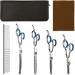 Pogeair 6-in-1 Safety Round Head Stainless Steel Dog Grooming Scissors Kit - Heavy Duty Titanium Coated Pet Grooming Scissors for Dogs, Cats & Other Pets - Buy Online on GoSupps.com