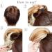 Hepburn Messy Hair Bun Extension, Light Auburn & Dark Brown Ombre Wavy Fashion Updo Scrunchy - Buy Online on GoSupps.com