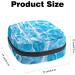 Menstrual Pad Bag with Zipper | Ladies Napkin Pouch & Tampons Collection Bag for Women & Girls - Water Pool Design - Buy Online on GoSupps.com
