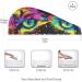 Buy Abstract Doodle Tiger Eyes Hair Towel 2 Pack - Super Absorbent Quick Dry Hair Turbans for Women & Girls | International Shipping Available - Buy Online on GoSupps.com