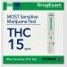 10 Pack - DrugExam Made in USA Most Sensitive Marijuana THC 15 ng/mL Single Panel Drug Test Kit - Marijuana Drug Test with 15 ng/mL Cutoff Level for Detecting Any Form of THC (10)