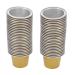 KIMISS Couvercles et Joints pour Dosettes de caf en Papier d'aluminium 50 Pi ces Compatibles avec les Capsules de caf de 15ml Comprend une Cuill re et une Brosse pour la Fra cheur (GOLD)
