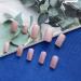 SINLOV Short Square Fake Nails Pink French False Nail Glossy Sequins Full Cover False Nails Press on False Nails for Women and Girls  - Buy Online on GoSupps.com