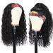 Wet and Wavy Water Wave Headband Wig 12 inch - Brazilian Virgin Human Hair - Glueless Machine Made None Lace Front Wig for Black Women - Deep Wave Natural Color - Buy Online on GoSupps.com