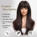 HAIRCUBE Brown Highlighted Layered Wig with Bangs - Natural Synthetic Fringe for Women - Buy Online on GoSupps.com