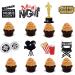 Movie Birthday Party Decoration Happy Birthday Cake Topper Movie Theme Cupcake Toppers for Movie Night Hollywood Party Supplies - Buy Online on GoSupps.com