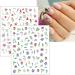 JMEOWIO 9 Sheets Spring Flower Nail Art Stickers Decals Self-Adhesive Colorful Summer Floral Nail Supplies Nail Art Design Decoration Accessories - Buy Online on GoSupps.com