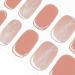 DANNI & TONI 28 Stickers Semi Cured Nail Wraps Soft Self-Adhesive Gel Nail Stickers(Sweer Tea) Salon-Quality Gel Nail Polish Strips Manicure Stickers Set-Marble Pattern Shimmer Powder