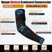 AMZAM Medical Compression Arm Sleeve 20-30 mmHg for Pain Relief - Large Size, Black - Ideal for Lymphedema, Edema, Swelling, Arthritis - Silicone Band for Men & Women - Buy Online on GoSupps.com