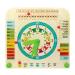 Hess wooden toy 14658 - Stand - children's learning clock made of wood approx. 25 x 25 cm