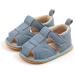 RVROVIC Baby Sandals Soft Sole Summer Shoes 0-6 Months - Denim Blue - Buy Online on GoSupps.com