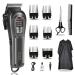 GEC Smart Hair Clipper for Men Rechargeable -Professional Clippers Low Noise 5-Mode Hair Clippers with Auxiliary Light Hair Trimmer Kit for Men Black