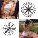 Tattoonova Temporary Viking Compass Fake Tattoos - 6 Sheets Party Favors for Men - Buy Online on GoSupps.com