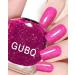 Quick Dry Hot Pink Gel Polish 12ml Barbie Pink Glitter Super Lustrous Chrome Gel Nail Polish Bright Magenta Pink Shimmer Iridescent Soak Off Nail Art Women Girl Home DIY Nail Lacquer Manicure-07 #Hot Pink Glitter
