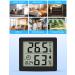 Pitasha Digital Thermo-Hygrometer - 3.2 Inch LCD Desktop Thermometer & Hygrometer with Temperature Humidity Display & Clock (Black) for Accurate Room Monitoring - Buy Online on GoSupps.com