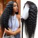 4x4 Deep Wave Lace Closure Wigs Brazilian Deep Curly Lace Front Wigs Wet Wavy Human Hair Pre Plucked Hairline with Baby Hair Glueless Deep Wave Peruvian Virgin Human Hair Wigs for Black Women 24 Inch 4x4 deep wave wig 24 Inch