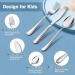 Kids Cutlery Set - 9 Piece Stainless Steel Child's Silverware, Safe Utensils for Toddlers - Mirror Finished & Dishwasher Safe - Buy Online on GoSupps.com