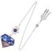 mookaitedecor Lapis Lazuli Resin Crystal Point Gemstone Reiki Healing Pendulums for Dowsing Scrying Divination Meditation Merkaba Star Dreamcatcher