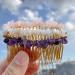 Handmade Rose Quartz, Amethyst, Moonstone Hair Comb Set - Crystal Hair Accessories for Women - Buy Online on GoSupps.com