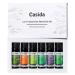 Casida essential oils set - 100% natural essential oils - for aromatherapy aroma diffuser humidifier skin care massage - 6x 10ml