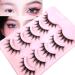 Anime Cosplay Manga Lashes 15mm 3D Wispy Spiky Lashes for Natural Look Reusable 5 Pairs Fake Eyelashes Perfect for Japanese Anime Fans Get Stunning Eyes.
