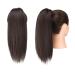 Buy 30 cm Brown Ponytail Extensions - Clip-In Synthetic Hair for Women | Smooth & Long Braid Wrap-Around - Buy Online on GoSupps.com