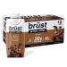 BR ST PROTEIN COFFEE MOCHA - Chocolatey slightly sweet (20g Protein 50mg Caffeine 100 Calories) Chocolatey Smooth Slightly Sweetened Cold Brew Coffee 330mL 12 Pack Brust Iced Coffee - AS SEEN ON DRAGON'S DEN Mocha: Slightly Sweet