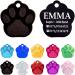 Personalized Dog Paw Pendant for Medium to Large Dogs & Cats - Ibera Gifts Engraving Name Collar & Address Tag (Black) - Buy Online on GoSupps.com