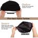 Satin Lined Silk Turban Head Wrap | Pre-Tied Skull Cap for Men & Women | Soft Bamboo Outer Material | Medium Black - Buy Online on GoSupps.com