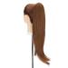 55 cm Curly Clip-In Ponytail Extension - Wavy Synthetic Hair for Women in Light Brown | Easy Braided Hair Style - Buy Online on GoSupps.com