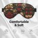 SSIMOO Skull & Red Rose Soft Sleep Eye Mask | Breathable Travel Eye Patch for Relaxation | Black - Buy Online on GoSupps.com