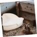 BESPORTBLE Rabbit Triangle Toilet Small Animal Potty Rat Litter Guinea Pig Potty Pet Cage Abs White 25.00X19.00X10.00CM White - Buy Online on GoSupps.com