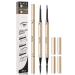 Docolor Eyebrow Pencil 2-in-1 Professional Waterproof Dual End Ultra Slim Eyebrow Definer Pencil Brow Enhancing Kit (2 Pack Black and Brown)