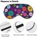 Colorful Flowers Sleep Mask for Women | Adjustable Eye Shades Cover with Elastic Strap - Perfect for Travel & Relaxation - Buy Online on GoSupps.com