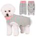 Zuimei Dog Surgery Recovery Suit Striped Dog Surgical Recovery Suit Anti-licking Dog Post Surgery Bodysuit Dog Recovery Shirt Dog Onesie Vest For Wound Protection E-Collar Alternative(Green S) pink green S