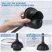 Silicone Toilet Brush and Heavy Duty Plunger Set with Holder - 2-in-1 Bathroom Cleaning Combo (Black) - Buy Online on GoSupps.com