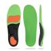 230+ lbs High Arch Support Shoe Insoles Men/Women(Men 11-12.5/Women 12-13.5)-Flat Feet Strong Arch Plantar Fasciitis Shoe Inserts-Pain Relief Work Boot Running Hiking Basketball Shoe Orthotic Insoles Green-L