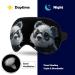 Funny Panda Bear Eye Mask with Glasses - Adjustable Sleep Blindfold for Men & Women | Light Blocking Comfort - Buy Online on GoSupps.com