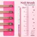 Yasterd 100% Pure Kolinsky Acrylic Nail Brush - Size 8 Crimped Oval | Pink Rhinestone Metal Handle | Professional Manicure Tool - Buy Online on GoSupps.com