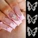 FEIlei Butterfly Nail Charms Metal Nail Studs 3D Nail Rhinestones Nail Art Decorations - Buy Online on GoSupps.com
