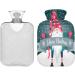 Merry Christmas Hot Water Bottle - 2 Litre Fleece Cover for Hot & Cold Compresses | International Shipping Available - Buy Online on GoSupps.com