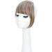 Clip In Bangs Hair Extensions - Neat Front Full Bangs Fringe, Light Brown & Bleach Blonde, Straight Hairpiece for Women - Buy Online on GoSupps.com